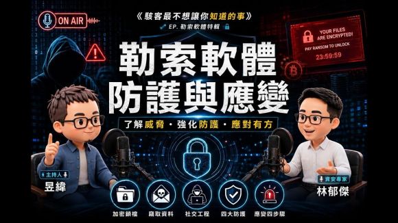 勒索軟體防護與應變 提升資安意識守護數位未來